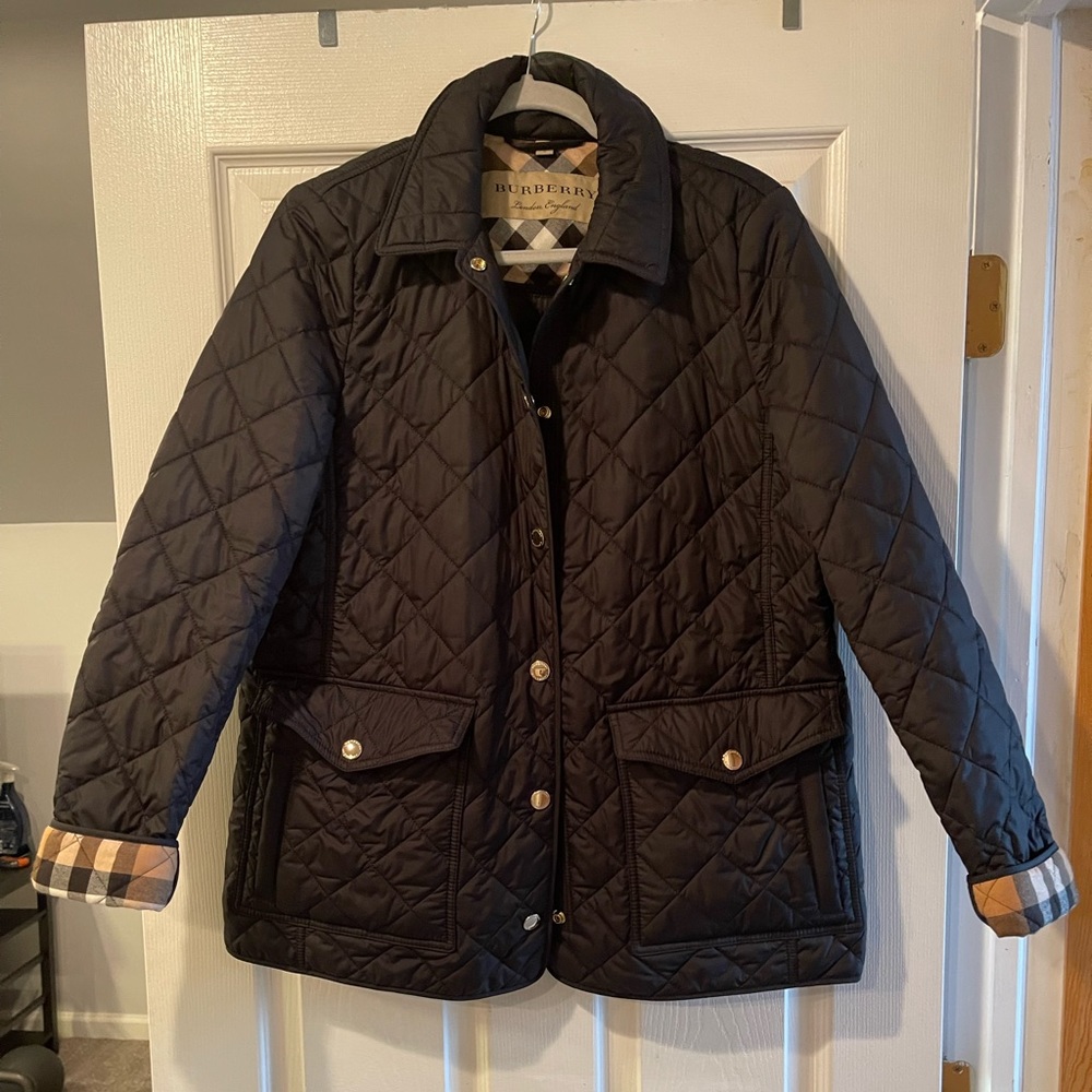 VINTAGE BURBERRY QUILTED CHECK JACKET WOMENS